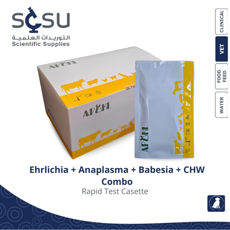 Ehrlichia Ab+Anaplasma Ab+ Babesia Ab+CHW Ag Combo - Canine Ehrlichia + Anaplasma + Babesia Antibody Combo Rapid Test - WB / Serum / Plasma - APOKI - 10T Ehrlichia Ab+Anaplasma Ab+ Babesia Ab+CHW Ag Combo - Canine Ehrlichia + Anaplasma + Babesia Antibody Combo Rapid Test - WB / Serum / Plasma - APOKI - 10T