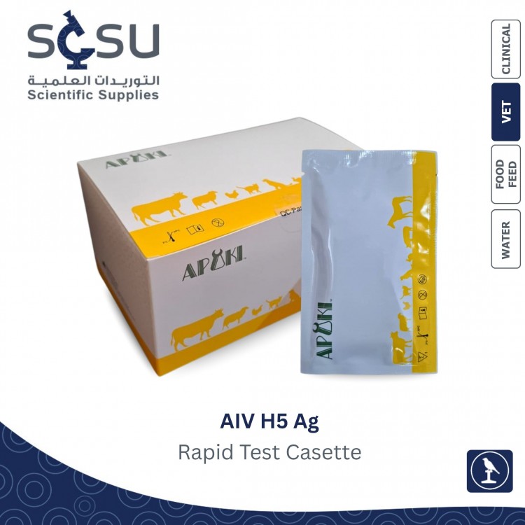 Avian Influenza Virus H5 (AIV H5) Antigen Rapid Test - Laryngotracheal secretion / Feces - APOKI - 10T