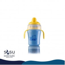 Baby Zone juice cup with two hands with a silicone straw and a cover