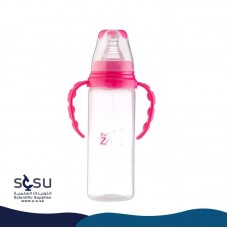 Feeding bottle 250 ml, glass with two hands Baby Zone